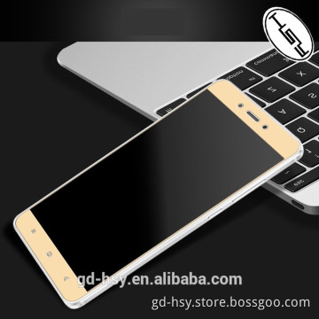 HUYSHE 2.5D Silk print full cover tempered glass for Xiaomi redmi note4 screen protector white black gold
